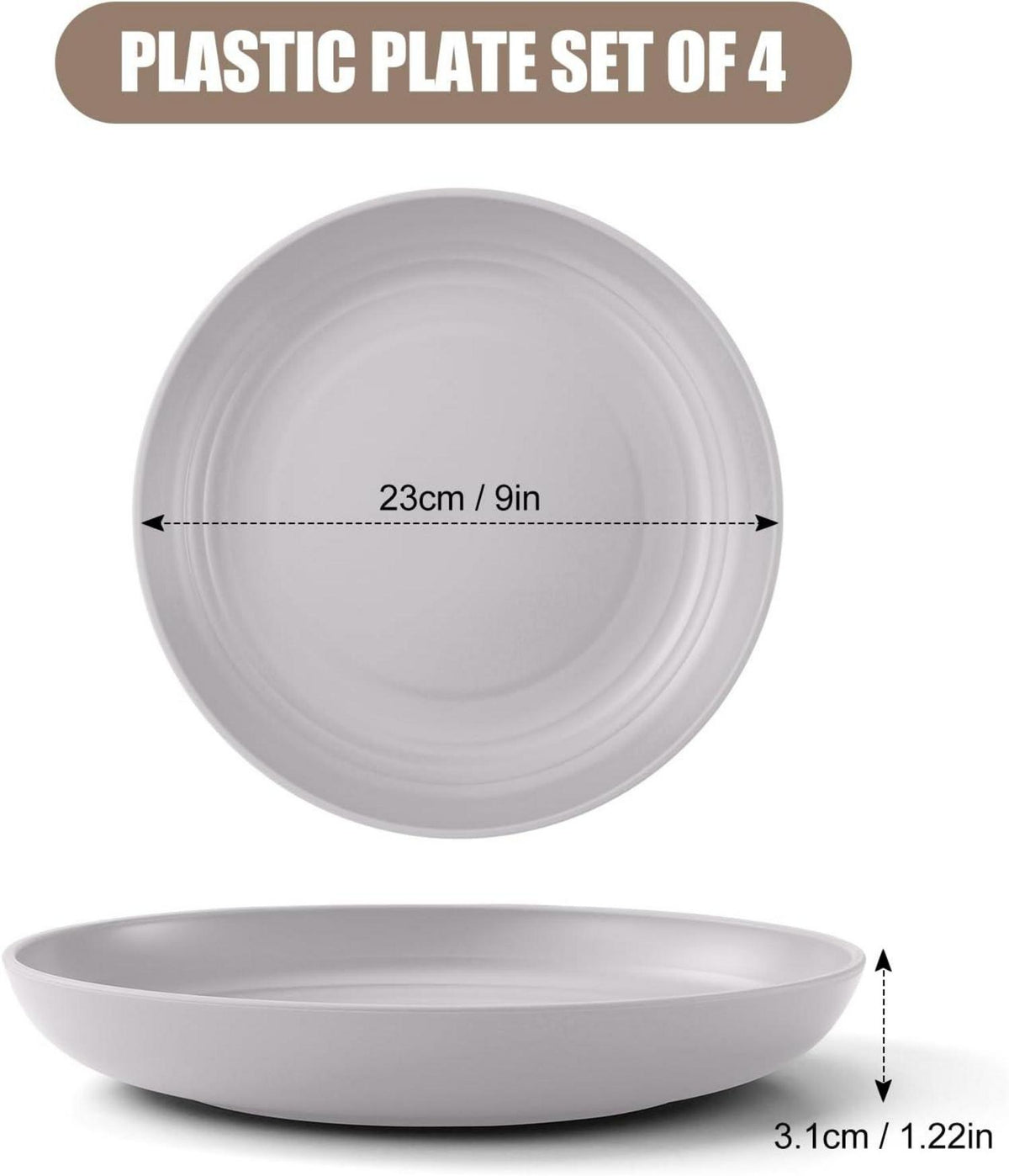 Odoland 23cm tiefe Speiseteller Set