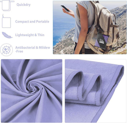 Mikrofaser Handtuch Set Sporthandtuch Reisehandtuch Strandtuch 2 Stück