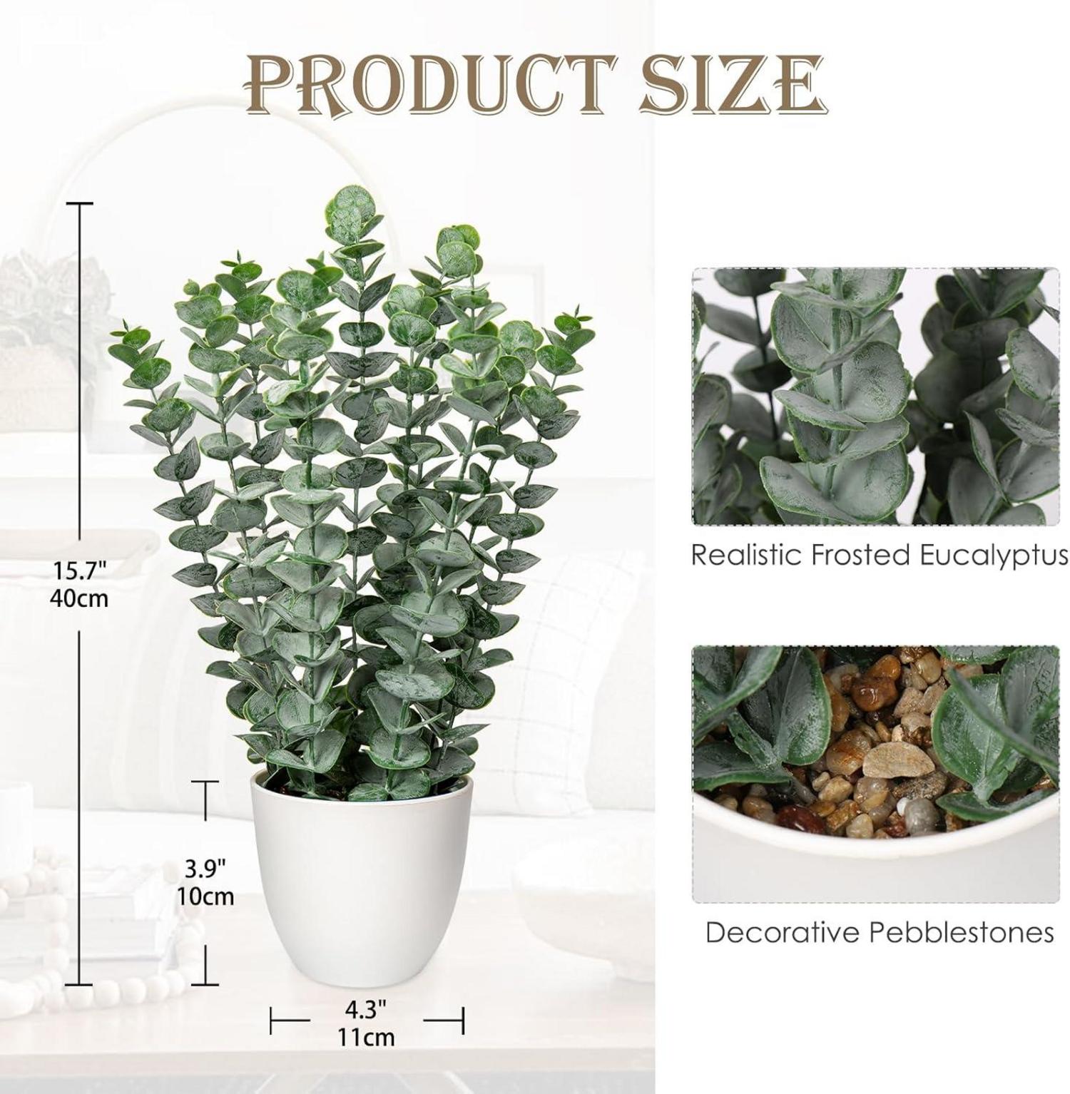 Kunstpflanze Eukalyptus 40 cm Deko-Pflanze Künstlich im