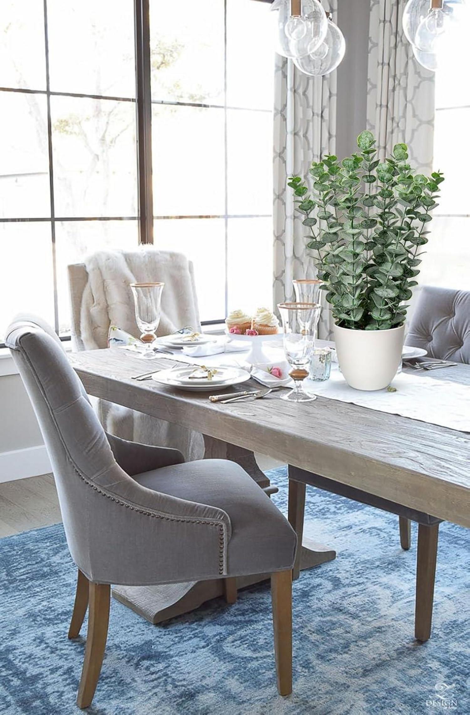 Kunstpflanze Eukalyptus Deko Zimmerpflanze 40 cm Grün im Topf