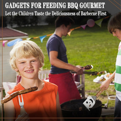 Grillwerkzeug-Set 7-in-1 mit Maiskolbenspieße Grillzubehör Holzgriff