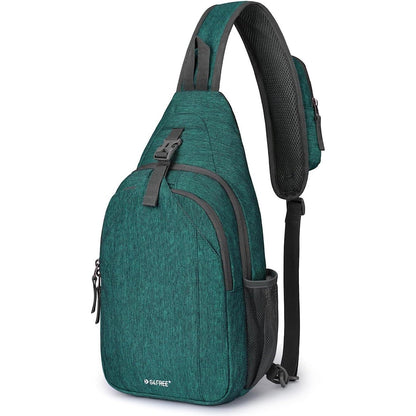 Sling Bag Rucksack mit Diebstahlschutz, Dunkelgrün