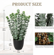 Kunstpflanze Eukalyptus Höhe 40 cm Grün Dekopflanze im
