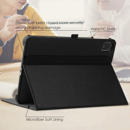 Honor Pad 8 Tablet 12 Zoll Hülle PU Leder Stand Folio Hülle Handstrap Schwarz