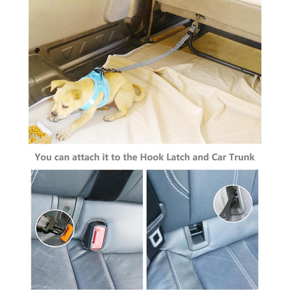 Hund Auto Sicherheitsgurt mit Bungee & 360° Drehklickverschluss