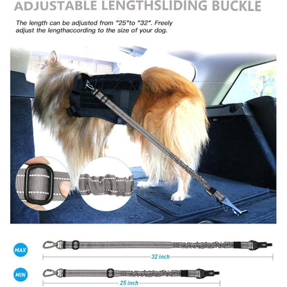 Hund Auto Sicherheitsgurt mit Bungee & 360° Drehklickverschluss