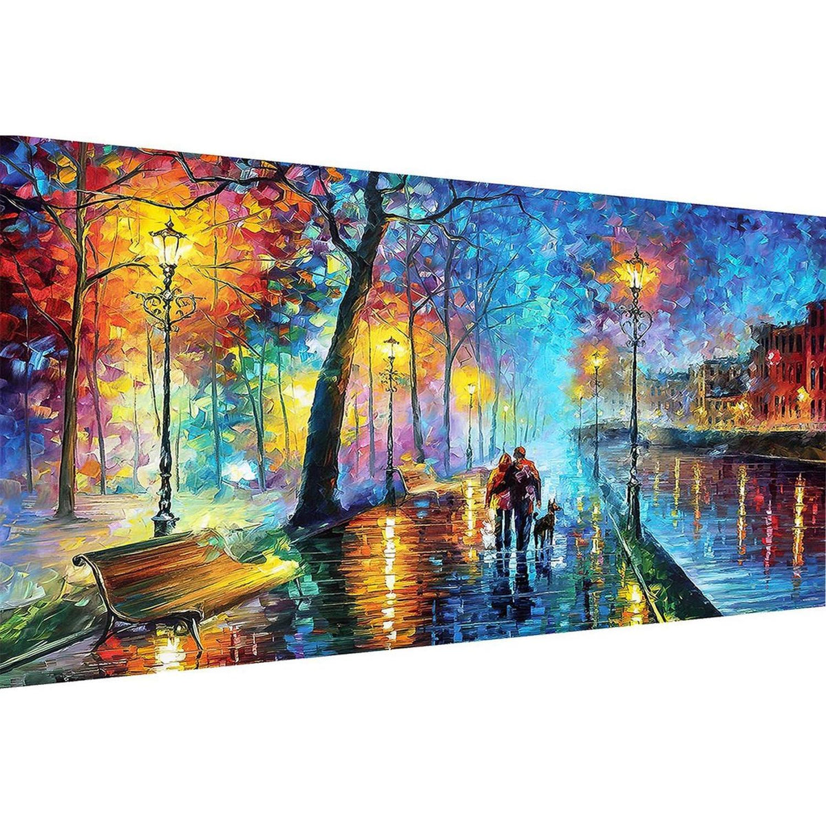 Malen nach Zahlen Landschaft xxl – DIY Handgemaltes Bild 40x80cm
