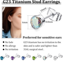 Hypoallergene Titan Ohrstecker Set mit Zirkonia 4/6MM