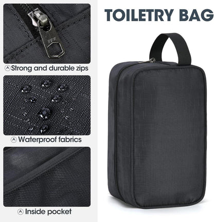 Leichte faltbare Reisetasche 100L mit Schuhfach für Herren Damen, Grau