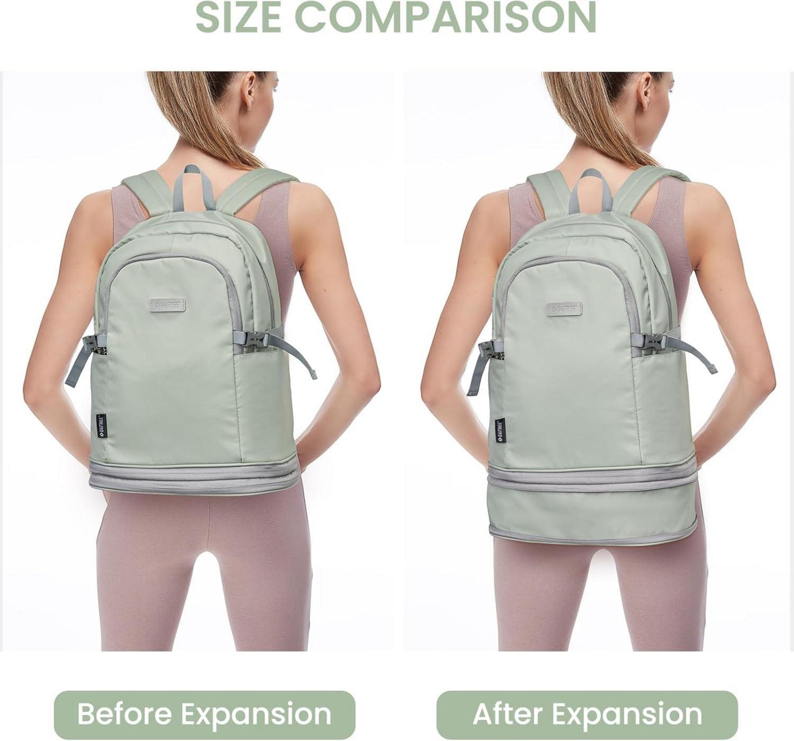 G4Free 35L Sportrucksack wasserdicht mit Schuhfach und Nassfach Hellgrün