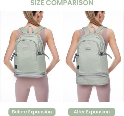 G4Free 35L Sportrucksack wasserdicht mit Schuhfach und Nassfach Hellgrün