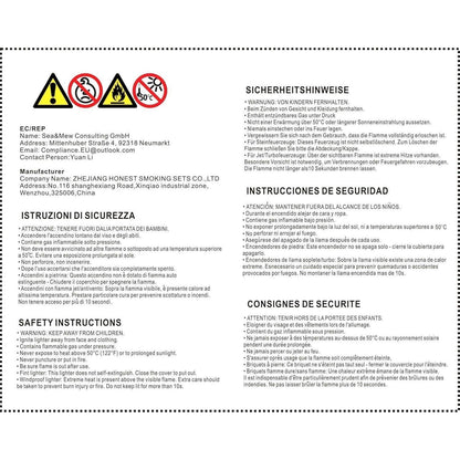 Winddichtes Feuerzeug mit Zigarrenpunsch – Nachfüllbar & Robust