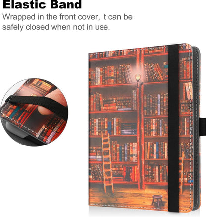 HGWALP Universal eReader Hülle 6-6.8 Zoll PU Leder Ständer, Handschlaufe