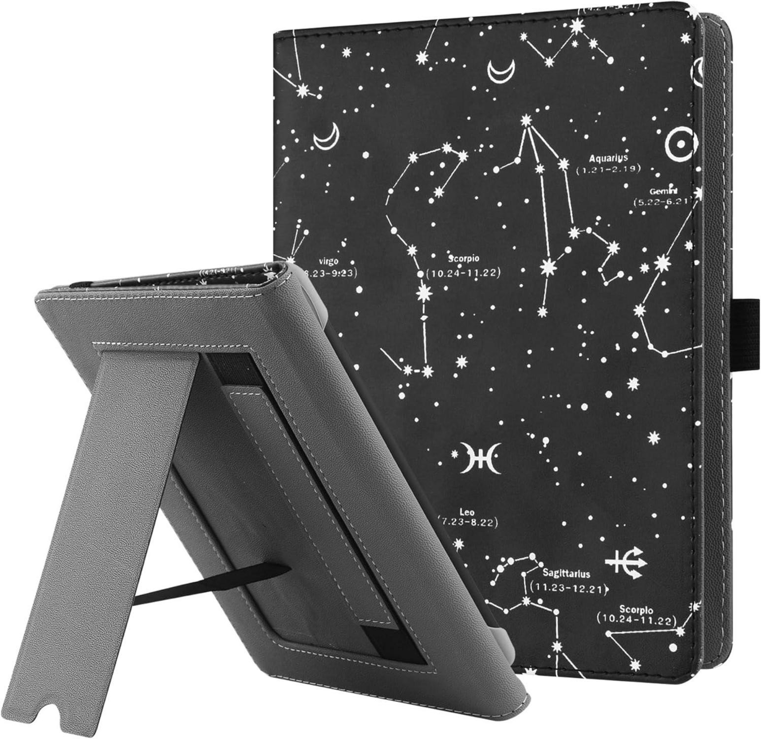 Universal eReader Ständerhülle 6-6.8 Zoll PU Leder Handschlaufe Cover