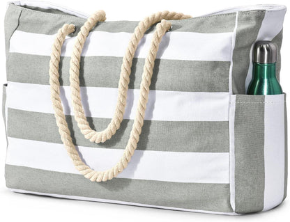 Wasserdichte Strandtasche XXL Damen Tote Bag mit Reißverschluss