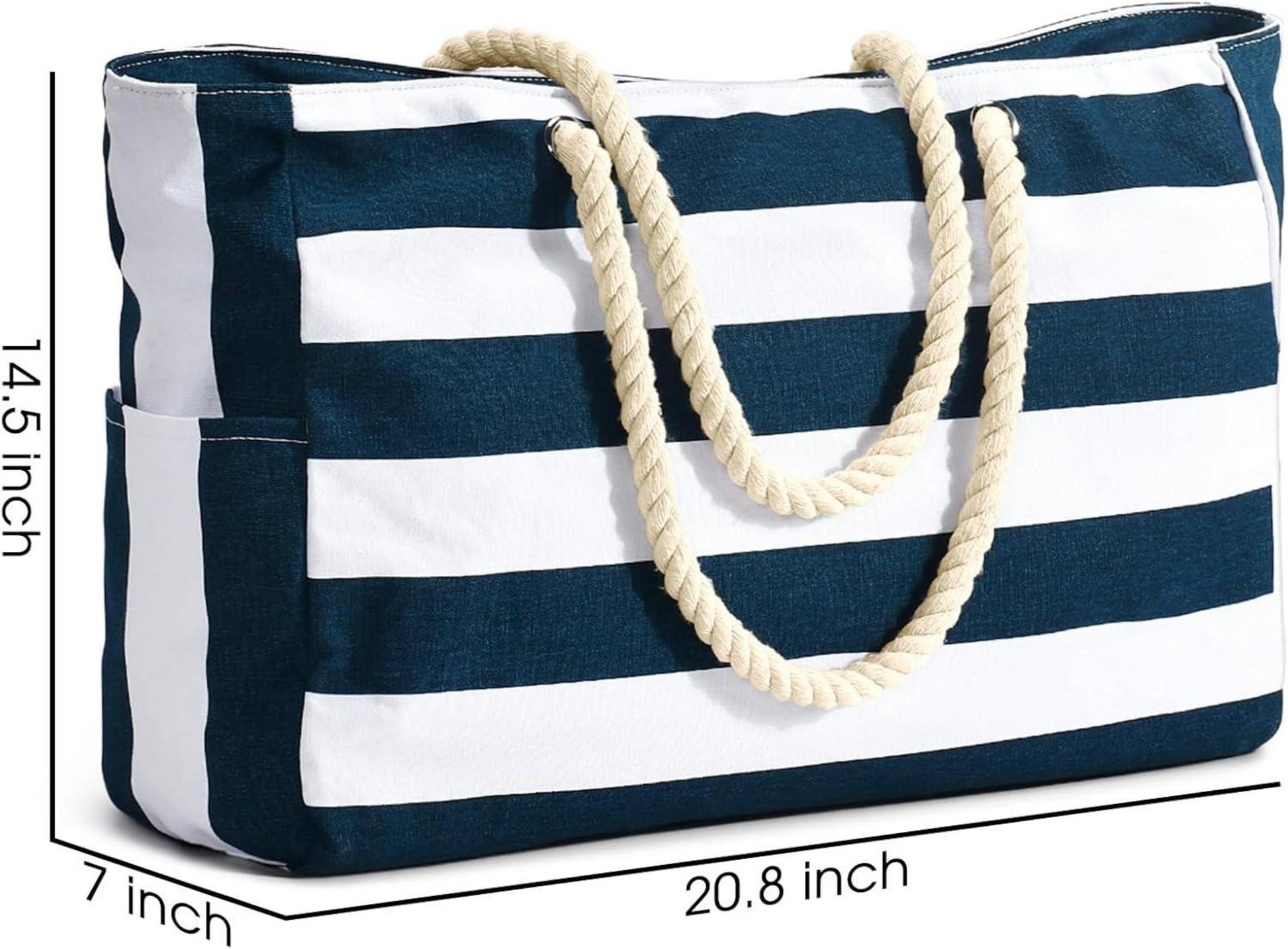 Oscaurt Strandtasche Groß - Wasserdichte Badetasche mit Reißverschluss, Shopper für Damen, Weekender, Schwimmtasche, für Einkaufen