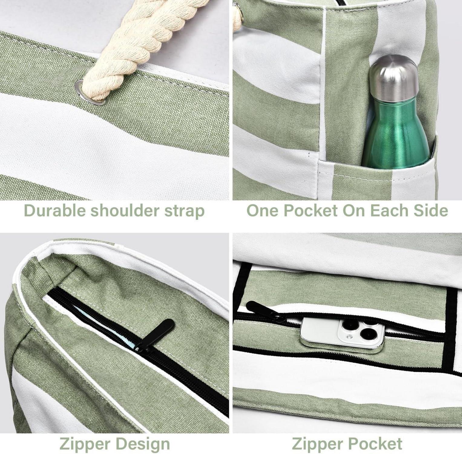 Große Wasserdichte Strandtasche Canvas Tote Bag mit