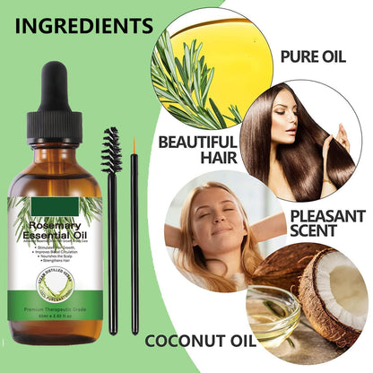Rosmarinöl Haare 60ml Ätherisches Öl Wachstum für Haare