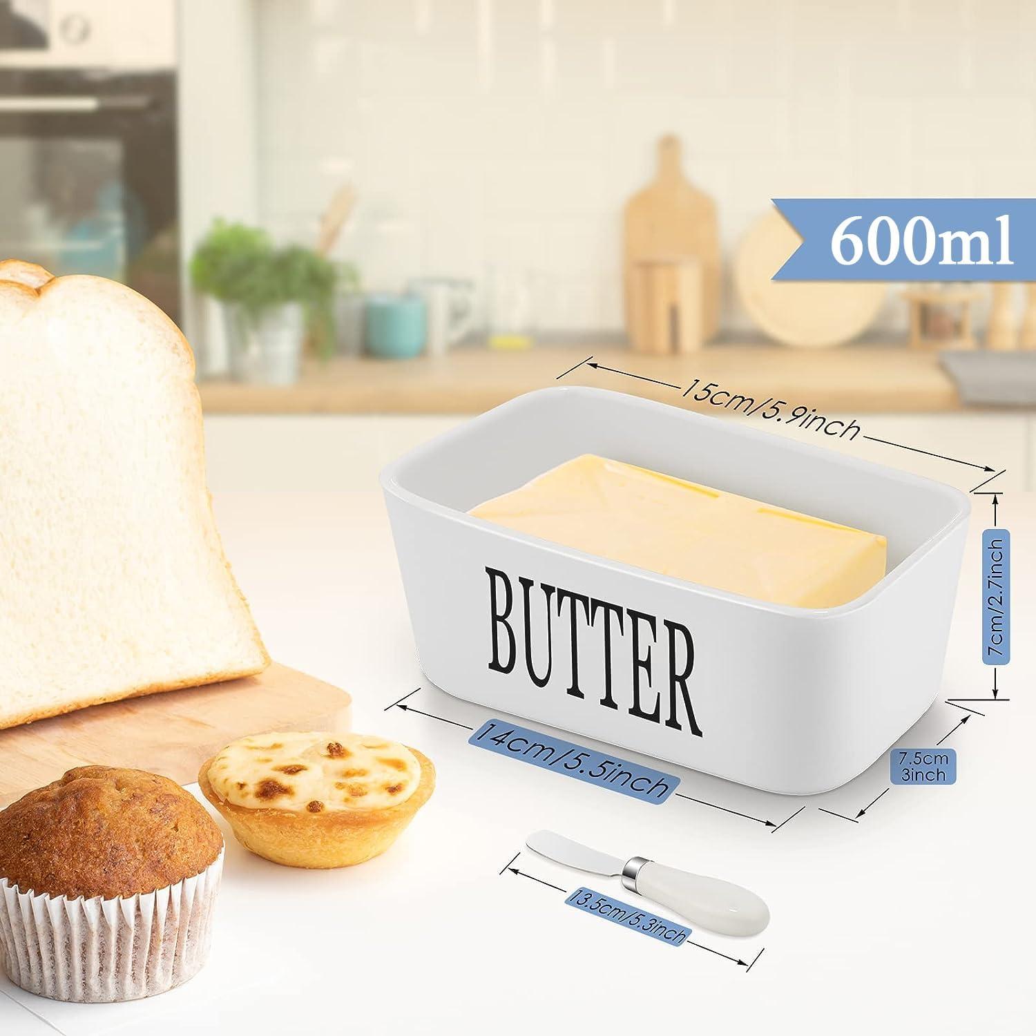 Butterdose Emaille mit Holzdeckel Silikon-Dichtlippe 250 g