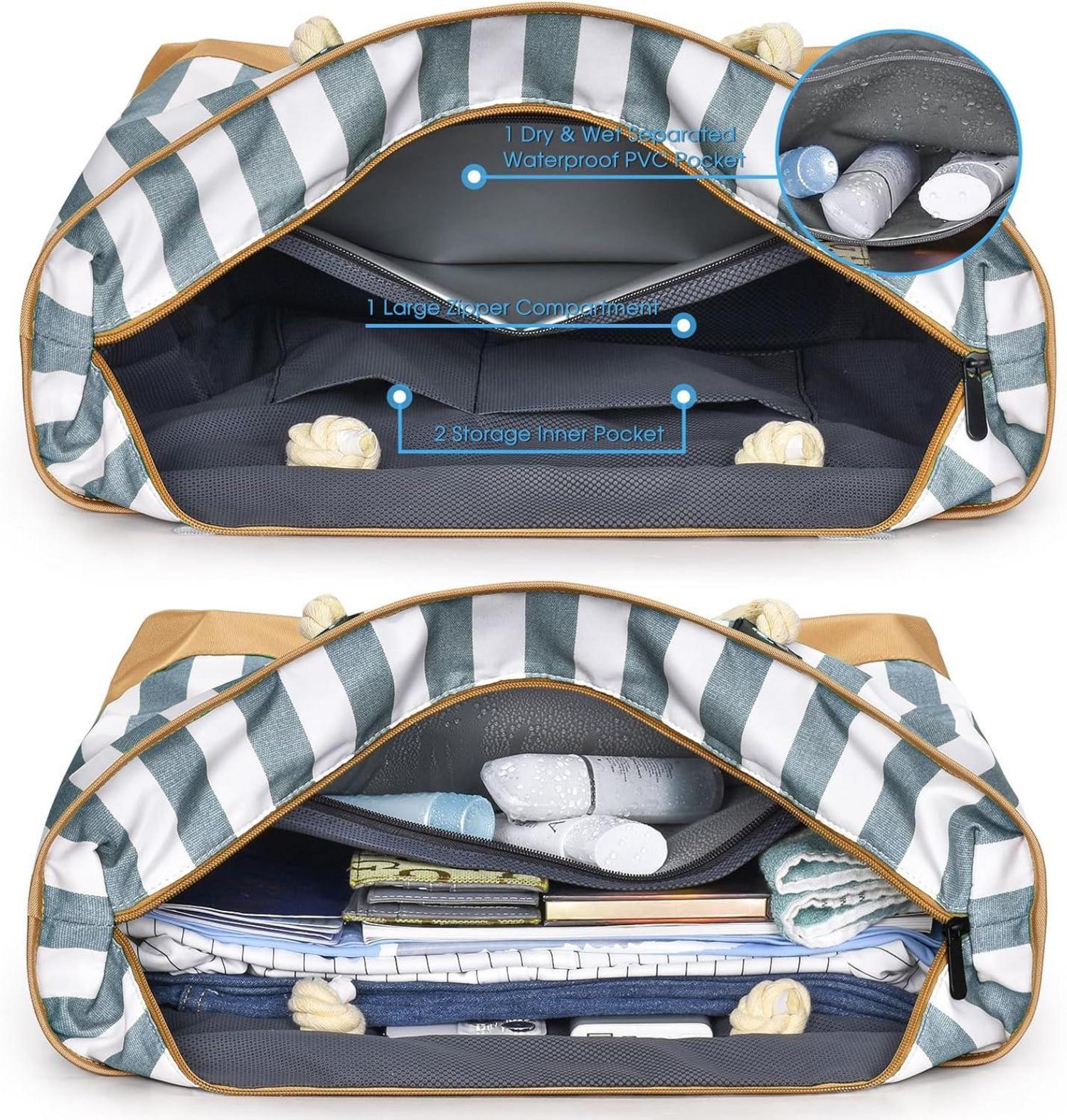 XXL Damen Strandtasche Tote Bag wasserdicht Reisetasche Sporttasche