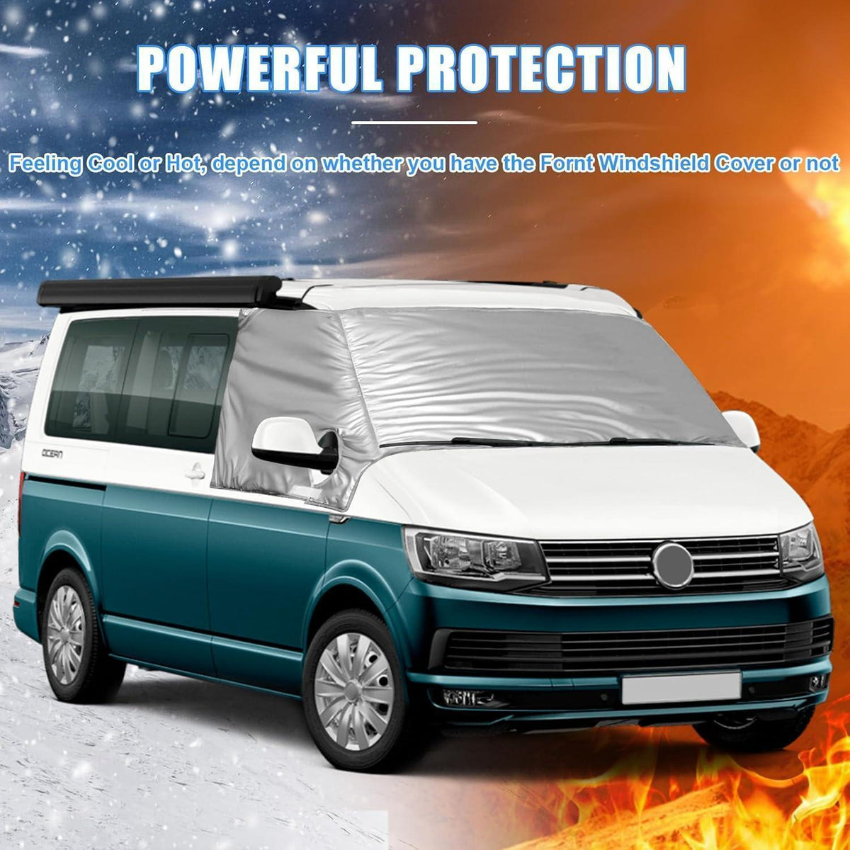Windschutzscheibenabdeckung VW T5 | Verdunkelnd, UV-Schutz, Ganzjährig