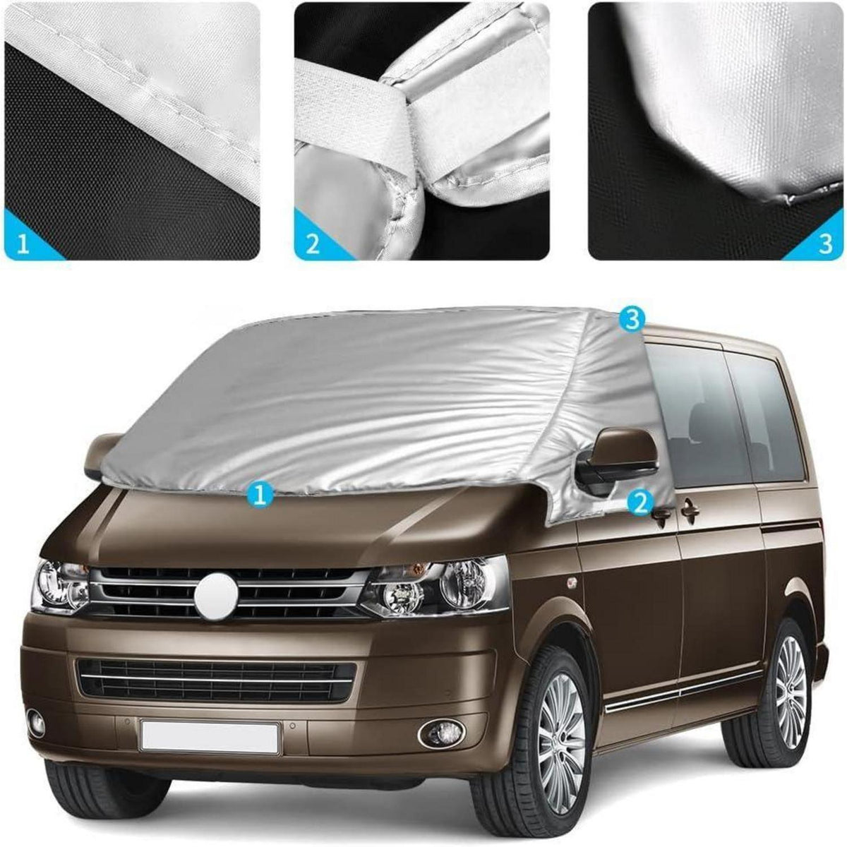 Windschutzscheibenabdeckung VW T5 | Verdunkelnd, UV-Schutz, Ganzjährig