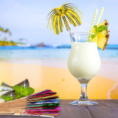 50 Stück Cocktailspieße Cocktailschirmchen Bunte Deko Drink
