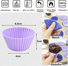 Silikon Muffinförmchen 24 Stück BPA-freie Backform Cupcake