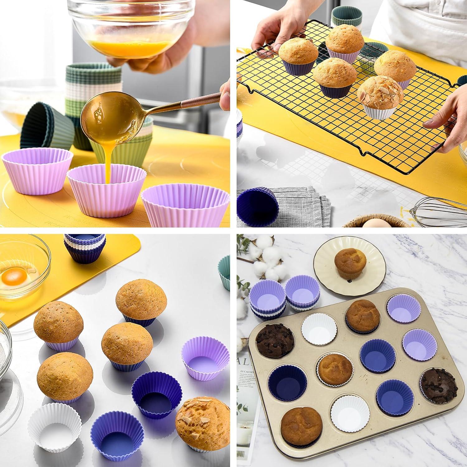 24er Silikon Muffinförmchen Set BPA-frei antihaftbeschichtet