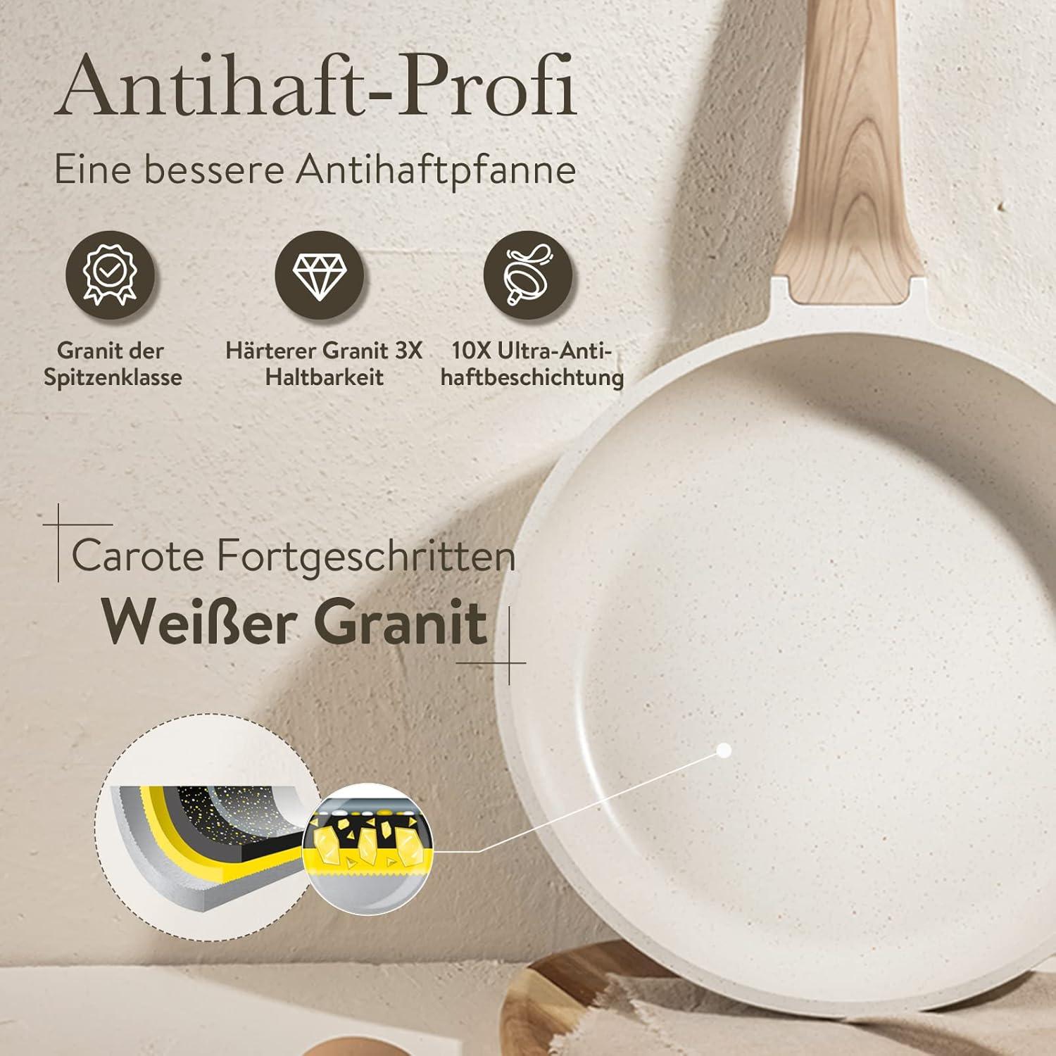 12-teiliges CAROTE Pfannen- und Topfset mit Antihaft-Beschichtung
