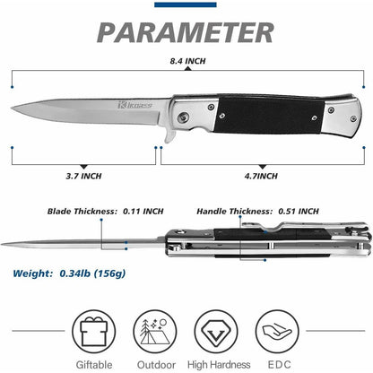 Klappmesser Einhandmesser Nylonscheide Taschenmesser Silver