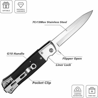 Klappmesser Einhandmesser Nylonscheide Taschenmesser Silver