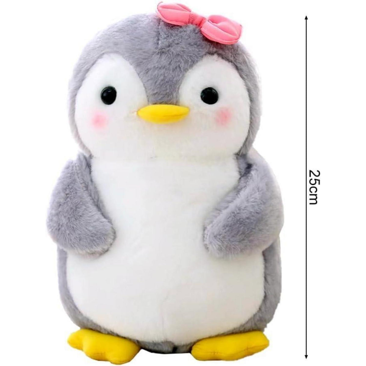 Kuscheltier Pinguin mit Schleife, 25 cm - Flauschiges Stofftier Geschenk für Mädchen