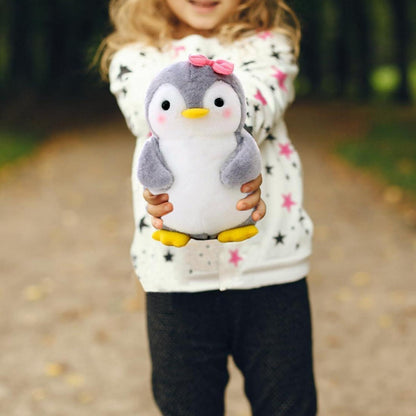 Kuscheltier Pinguin mit Schleife, 25 cm - Flauschiges Stofftier Geschenk für Mädchen