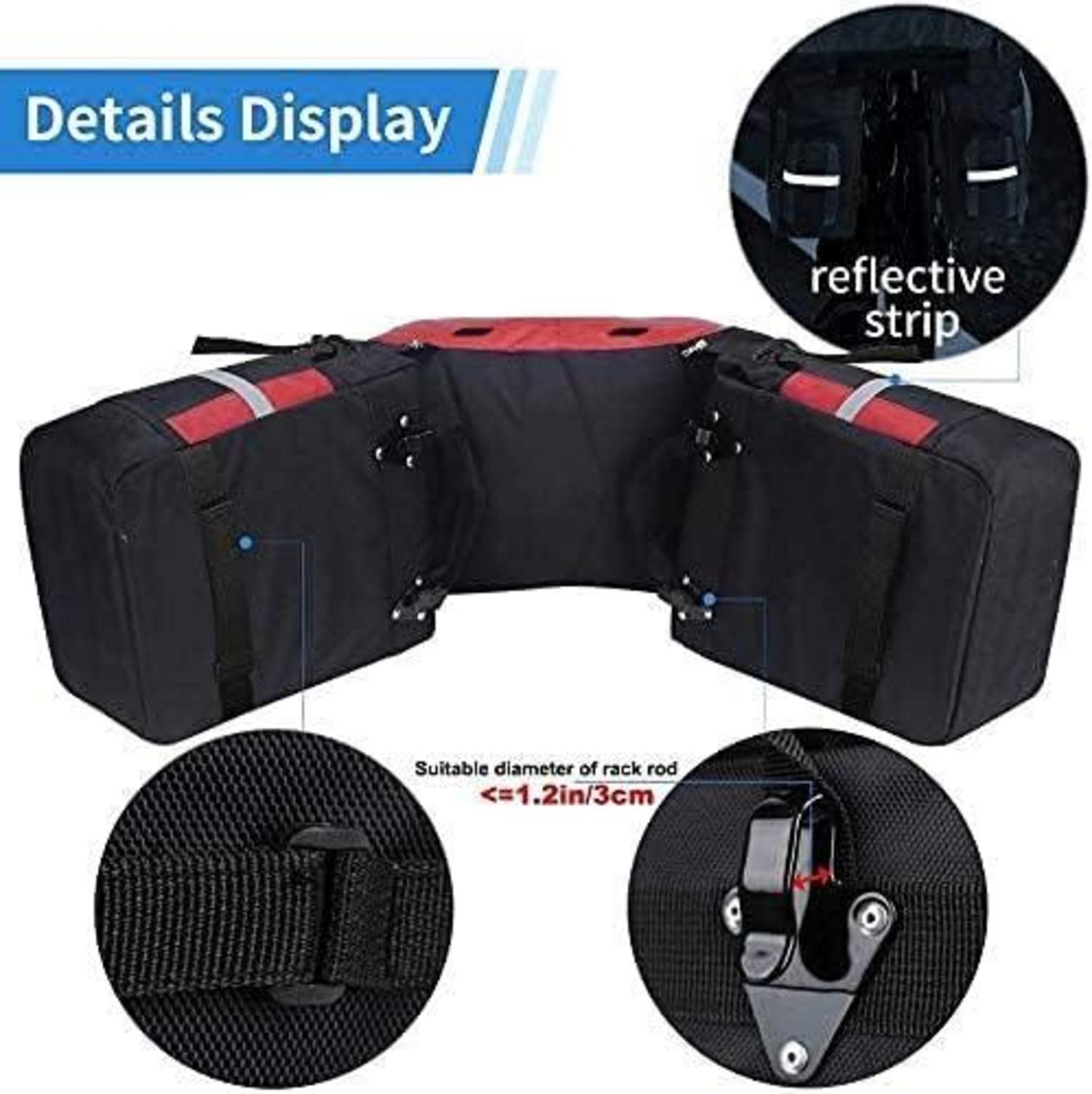Fahrradtaschen 3-in-1 70L wasserdichte Gepäckträgertasche Rot