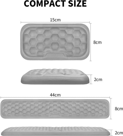 Handgelenkauflage und Maus Handballenauflage Memory Foam Grau