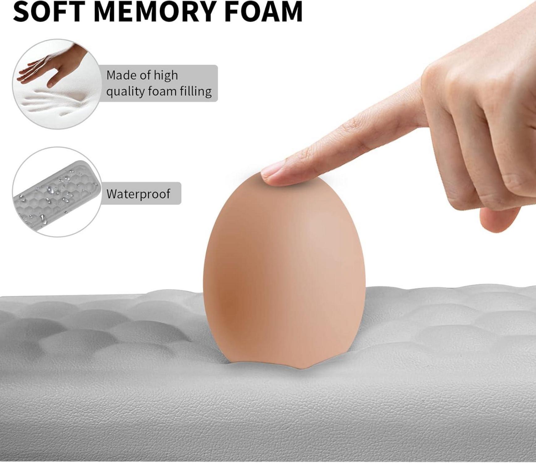 Giecy Handgelenkauflage und Mausauflage Memory Foam für Computer Grau