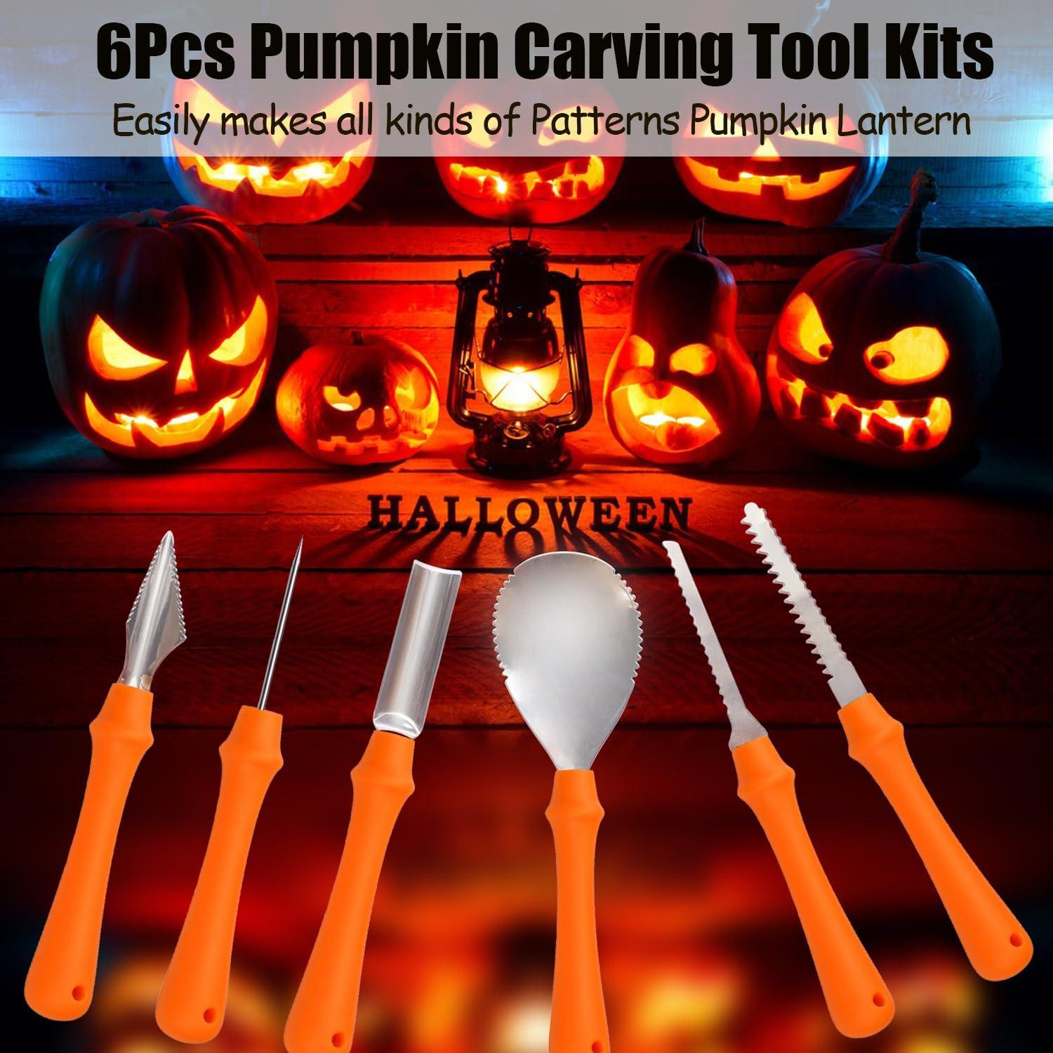 Halloween Kürbis Schnitzset Edelstahl 6-teilig für DIY
