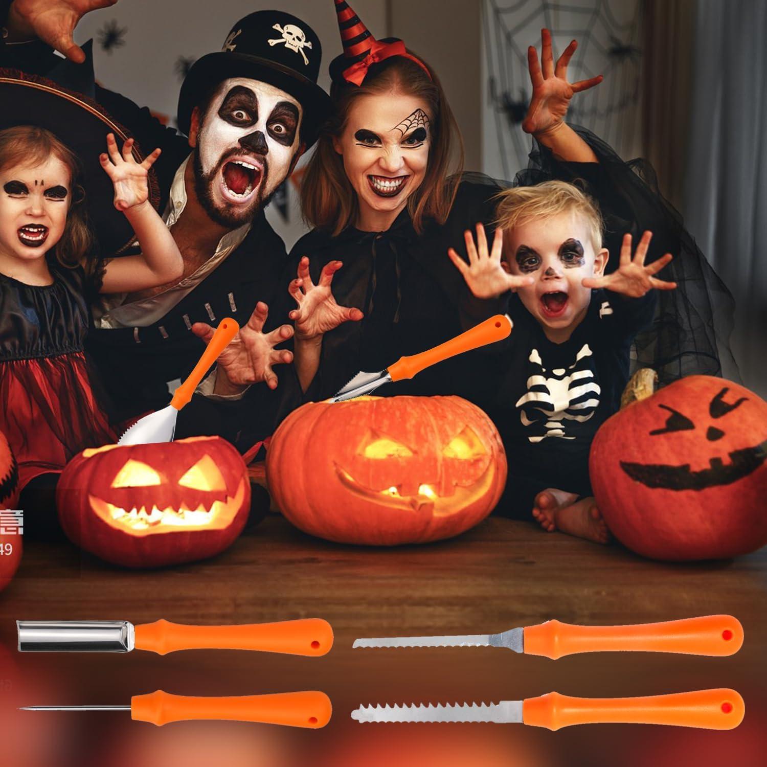Halloween Kürbis Schnitzset 6-teilig Edelstahl Werkzeug für DIY