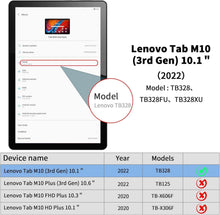 EasyAcc Lenovo Tab M10 3rd Gen Hülle mit Schutzfolie - Slim