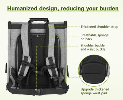 Hunderucksack Katzenrucksack XL Grau Erweiterbar Mesh