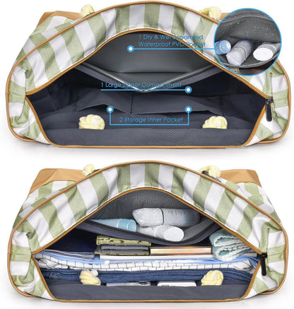 Oscaurt Strandtasche Damen Tote Bag XXL Groß Wasserdicht Tragetasche