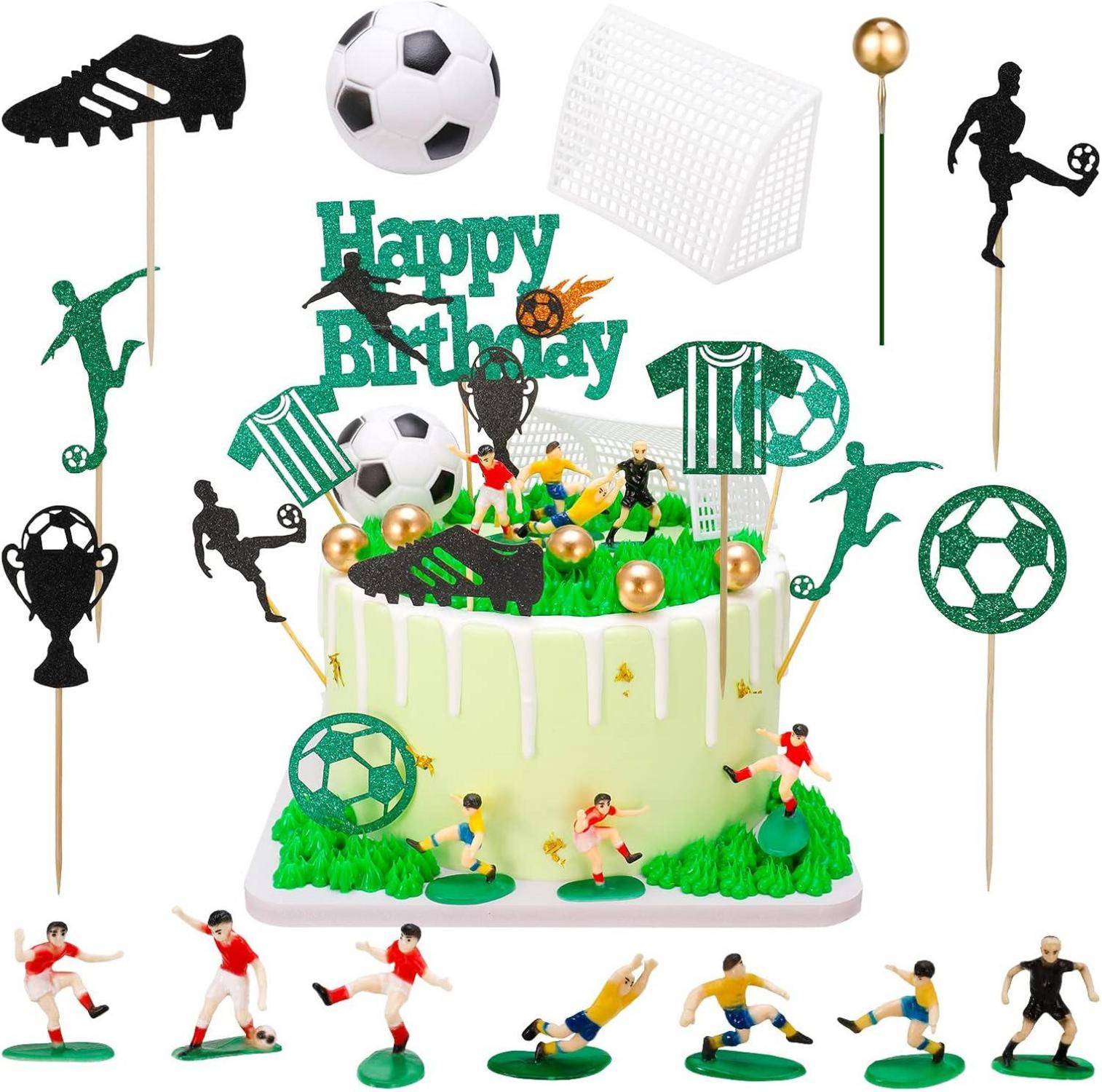 Heyu-Lotus Fußball Tortendeko Set für Geburtstag Party