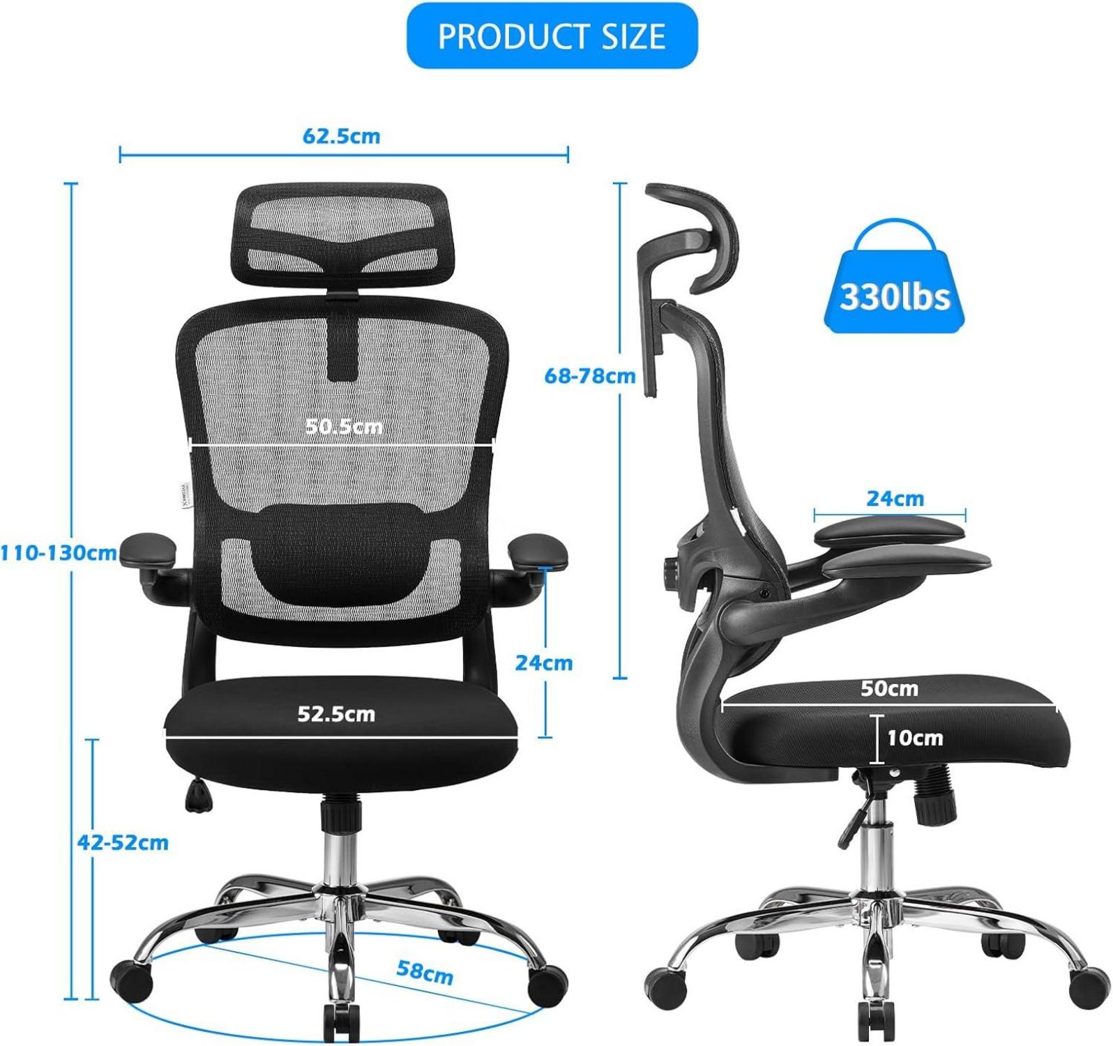 Ergonomischer Bürostuhl mit 3D-Armlehnen und