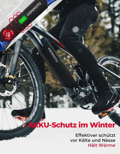 E-Bike Akku Schutzhülle 4,5mm Neopren 26-38cm Umfang, wasserfest, robust, Reflektor