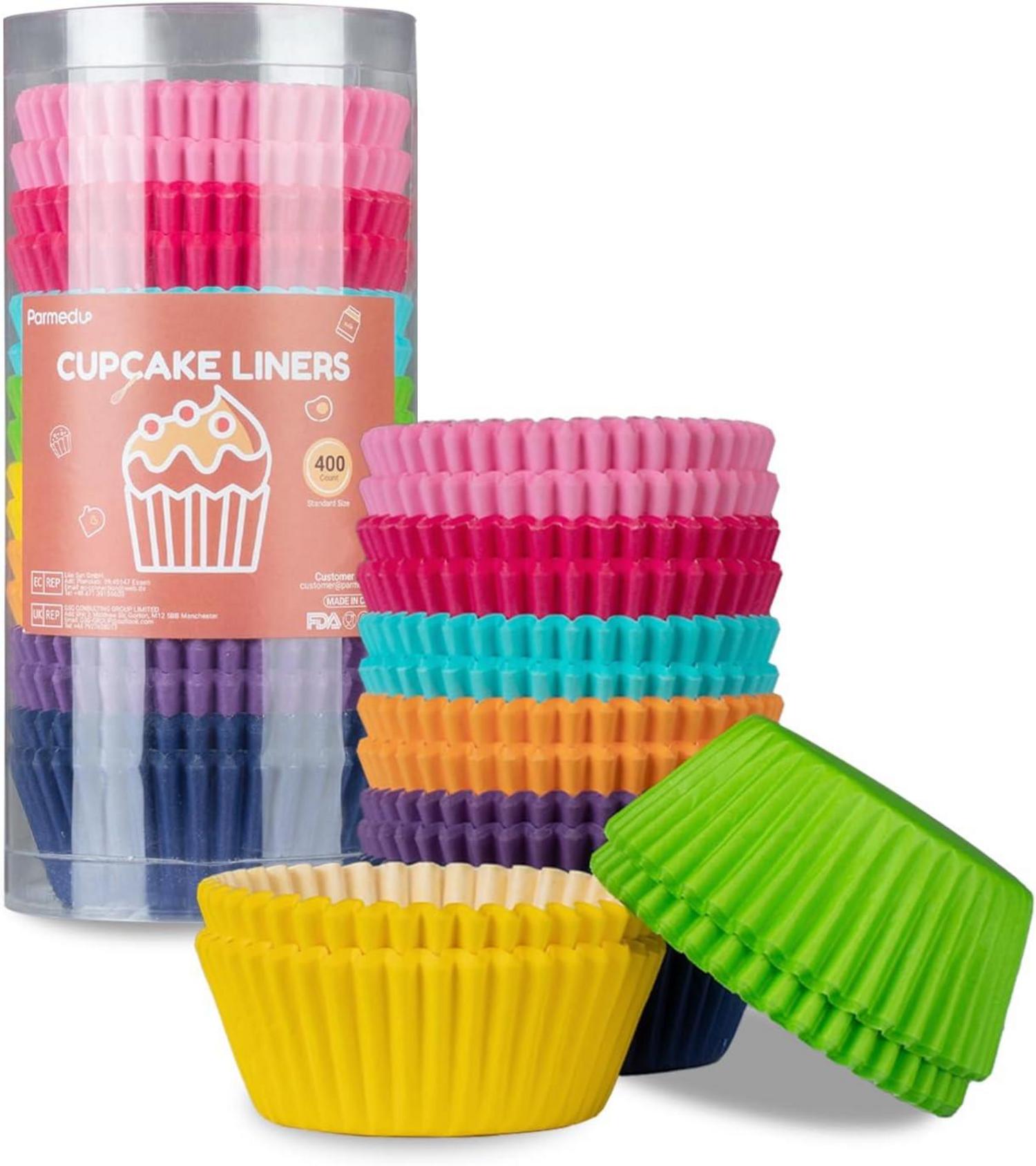 400er Set Bunte Papier-Cupcake-Förmchen Standardgröße 5cm