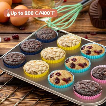 400er Pack Cupcake-Förmchen Papier Backförmchen Standardgröße 5cm Rainbow