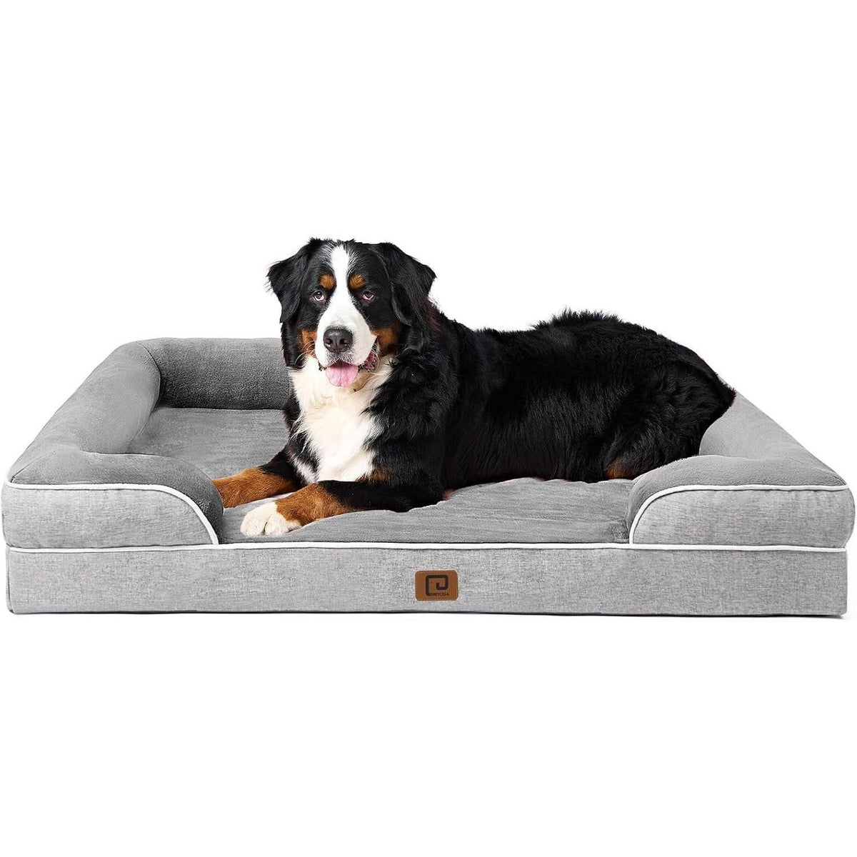 Orthopädisches Hundebett XXL mit Memory Foam, Grau