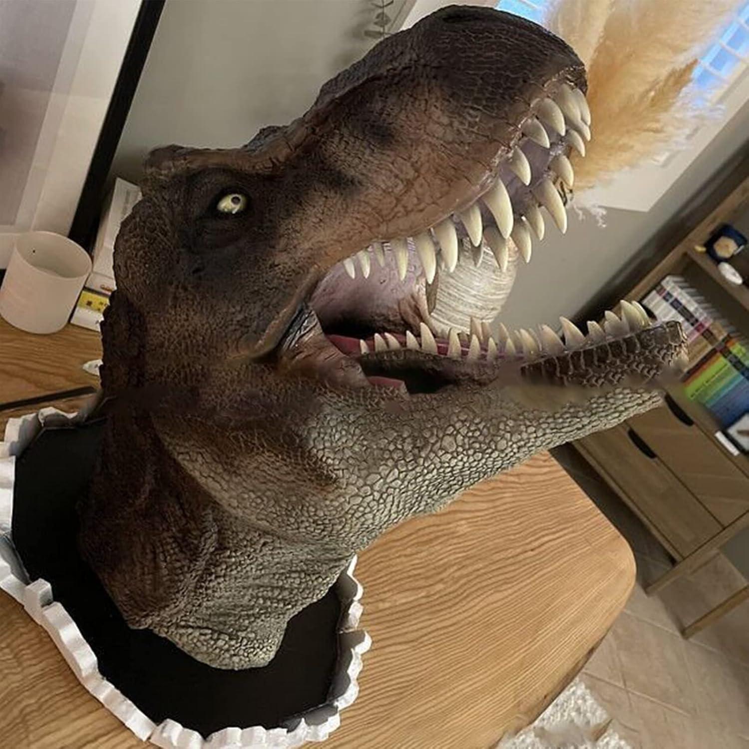 Wandbehang Dinosaurier 3D Wandskulptur 22x14x16cm Lebensechte Büste Hängende Prop