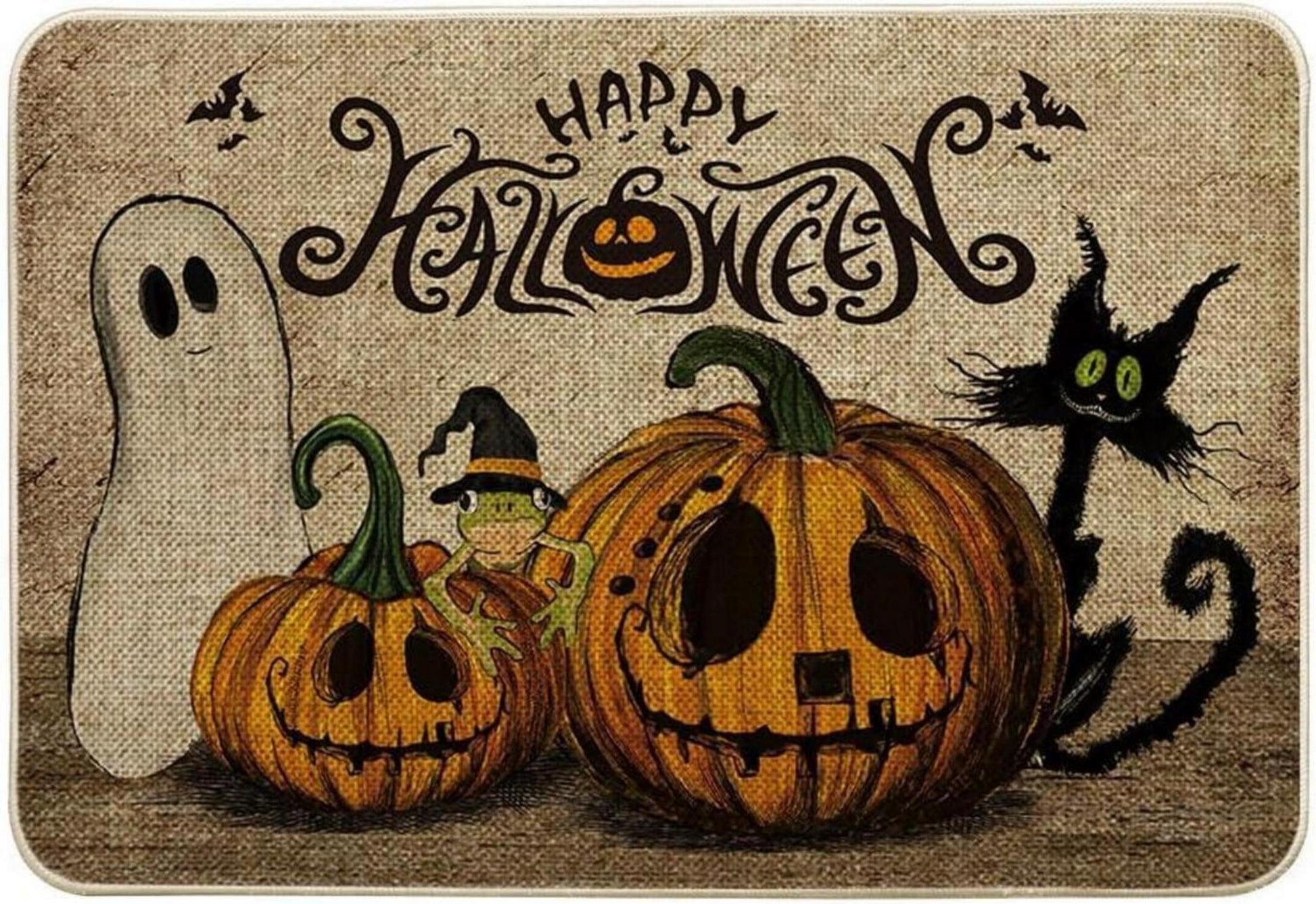 Halloween Fußmatte Katze Frosch Geist Dekoration 40x60cm